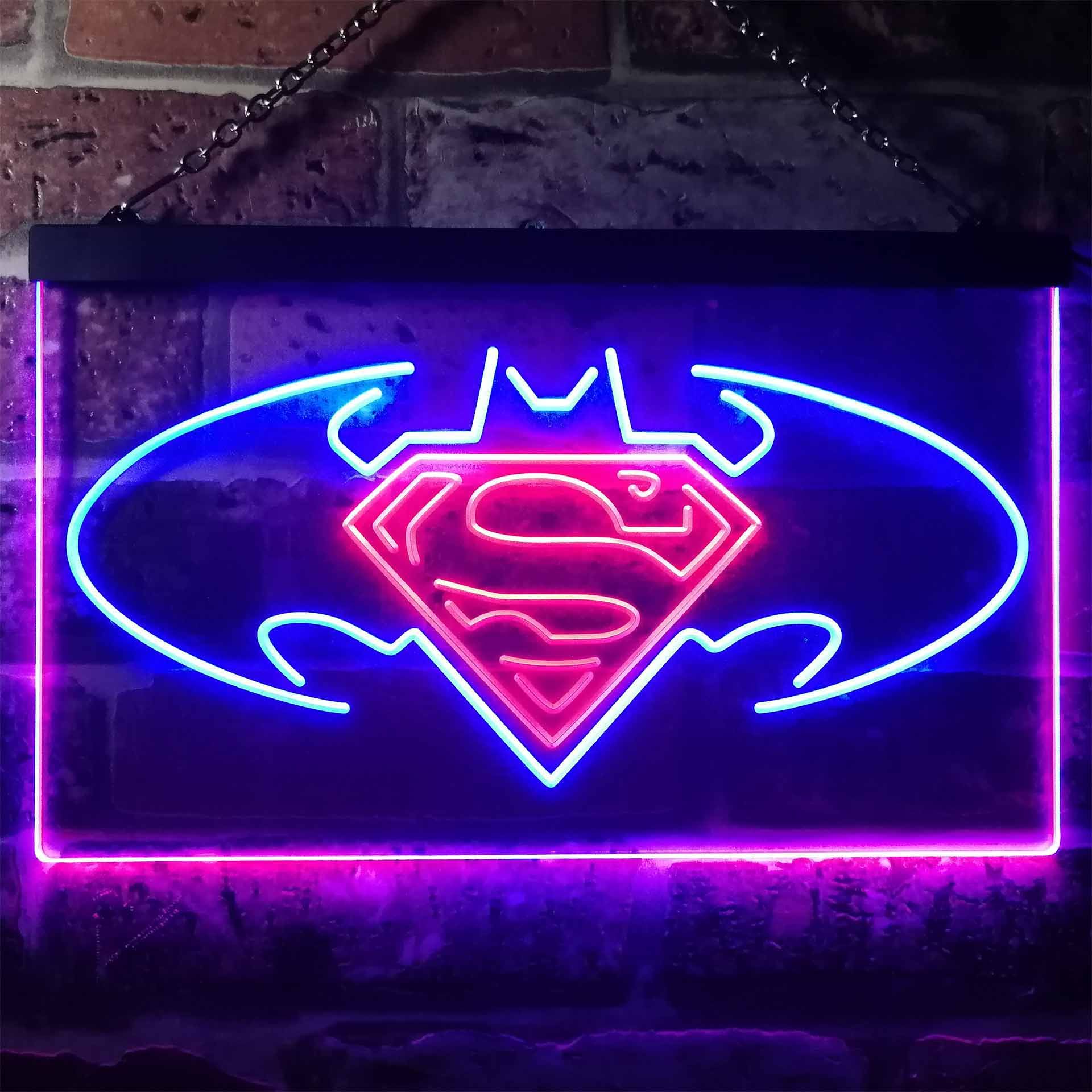 Batman v Superman Dawn of Justice Dual LED Neon Light Sign
